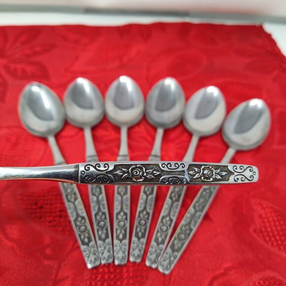 7X Tsp VTG Oneida Northland SECRET FLING Stainless Teaspoons - Picture 1 of 12